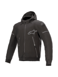 Alpinestars sweat à capuche Sektor Tech V2, veste de moto urbaine pour homme, noire, coque coupe-vent certifiée CE, dotée de protections Nucleon Flex Plus et d'inserts d'épaules 3D