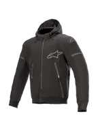 Alpinestars sweat à capuche Sektor Tech V2, veste de moto urbaine pour homme, noire, coque coupe-vent certifiée CE, dotée de protections Nucleon Flex Plus et d'inserts d'épaules 3D