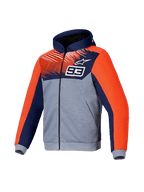 Alpinestars MM93 Chrome V2 Sport Hoodie, CE-gecertificeerde motorhoodie met aramidische versterkingen en Nucleon Flex Plus-bescherming, blauw, grijs en rood