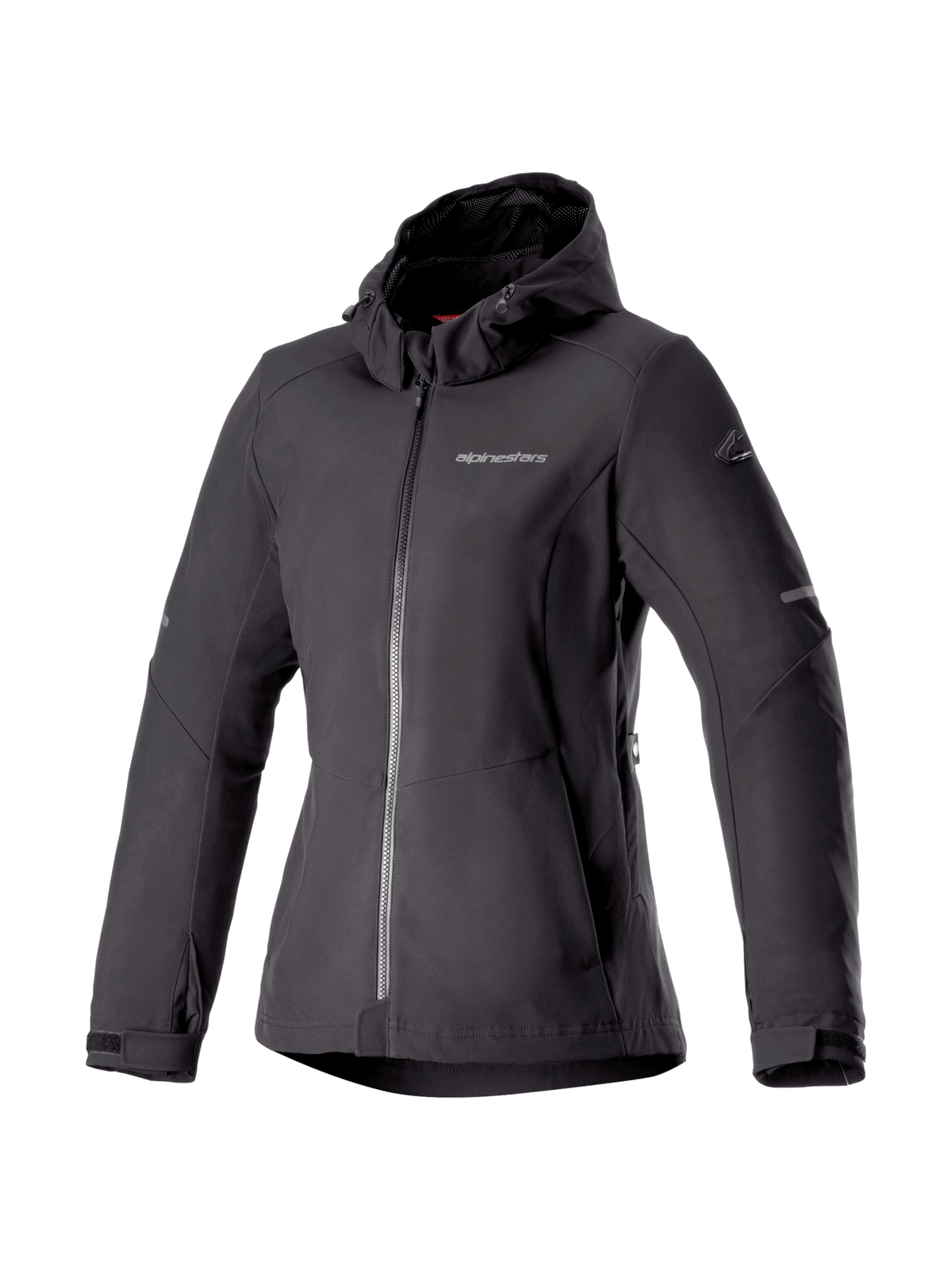 Alpinestars Stella Neo Waterproof Hoodie, veste de moto urbaine pour femme, noire, softshell imperméable, certifiée CE