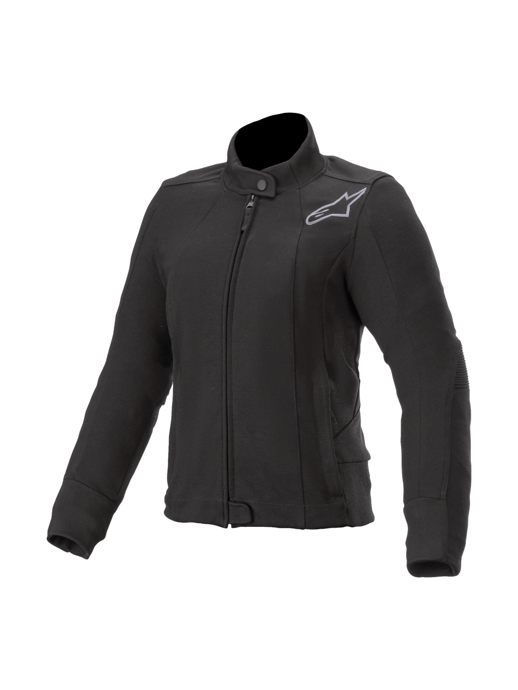 Alpinestars Banshee Fleece, zwarte damesmotorjas voor stedelijk rijden, voorzien van Nucleon Flex Plus-bescherming en Kevlar-versterking.