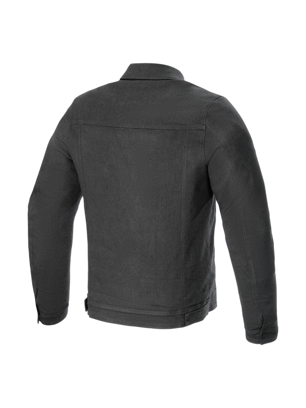 Veste Garage Alpinestars, blouson de moto urbain pour homme, gris fumée, denim extensible, vue de dos, prêt pour Tech-Air® 3