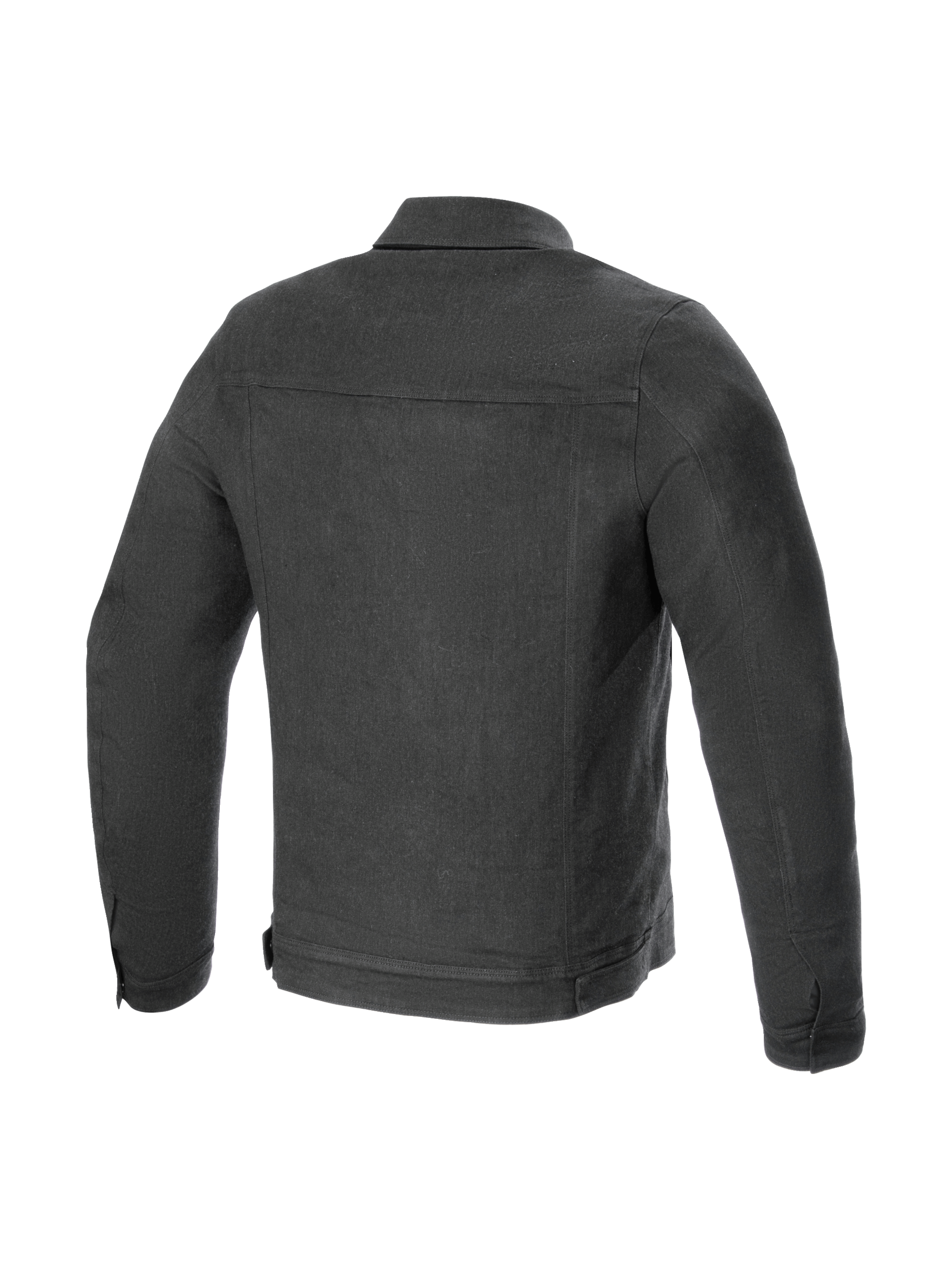 Veste Garage Alpinestars, blouson de moto urbain pour homme, gris fumée, denim extensible, vue de dos, prêt pour Tech-Air® 3