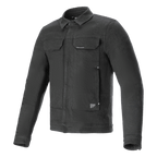 Alpinestars Garage Jacke, Motorradjacke, Smoke Gray, langärmeliger Stretch-Baumwoll-Denim mit einer von Workwear inspirierten Silhouette, Brusttaschen und dezenten Logo-Patches, urbane, lässige Schutzausrüstung
