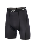 Alpinestars MX Boxer, Motocross-Base-Layer-Shorts, Schwarz, mittellange Passform mit elastischem Logo-Bund und weißem Stern-Logo, sportlicher Schnitt mit vertikalen Nähten