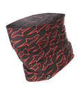 Alpinestars Neck Tube, motornekwarmer, zwart met rood sterlogo-patroon, lichtgewicht zijdeachtige stof, basislaag accessoire voor motorrijden