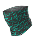 Alpinestars Neck Tube, tour de cou noir avec motif de logo Astars turquoise, cache-cou de moto léger, couche de base soyeuse et résistante au vent, accessoire de protection unisexe