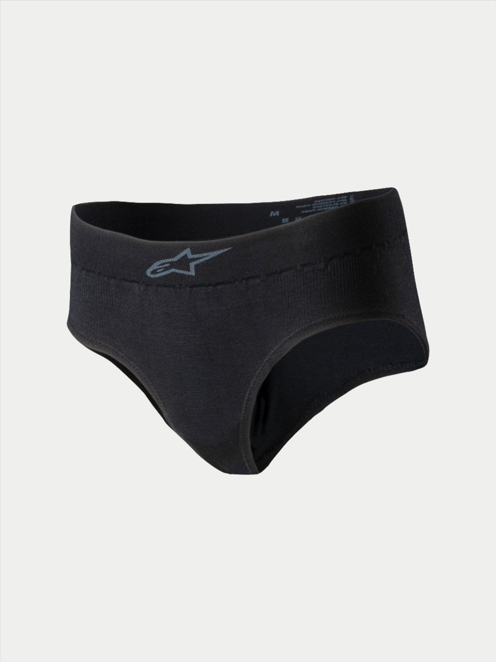 Alpinestars Stella TECH ZX Briefs, dames race-ondergoed, zwart met grijs logo op de tailleband, lichtgewicht vlamvertragende basislaag, FIA 8856-2018 gecertificeerd, ontworpen voor autoraceprestaties