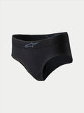 Alpinestars Stella TECH ZX Briefs, dames race-ondergoed, zwart met grijs logo op de tailleband, lichtgewicht vlamvertragende basislaag, FIA 8856-2018 gecertificeerd, ontworpen voor autoraceprestaties