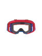 Alpinestars Supertech Corp Goggles, Motocross Goggles, Red and Blue with Clear lens, red outer frame and blue inner frame, red strap with wavy silicone pattern, performance eyewear for off-road racing