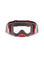 Alpinestars Supertech Dura Air Fluid veiligheidsbril, professionele motorcrossbril, rood en zilver, heldere polycarbonaat lens.