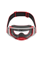 Alpinestars Supertech Dura Air Fluid veiligheidsbril, rood en zilver, motocrossbril met heldere lens en ventilatiesysteem.