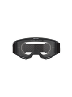 Alpinestars Vision Goggles OTG, motorcrossbril, zwart frame met heldere lens, vooraanzicht met 'ONE GOAL. ONE VISION.' tekst en merklogo, "deep volume" structuur voor compatibiliteit met brillen op sterkte