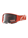 Masque Alpinestars Supertech Vesta, équipement de motocross pour homme, orange, lentille argentée miroir et flux d'air optimisé