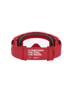 Alpinestars Supertech Vesta Schutzbrille, Motocross-Schutzbrille in Rot, Rückansicht mit One Goal One Vision Logo auf dem verstellbaren Band