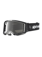 Alpinestars Vision 8 Amber Spiegel veiligheidsbril, motorcrossbril in zwart en zilver met een flexibel A-FLEX frame, spiegelende lens en RAM-AIR ventilatie voor off-road racing.