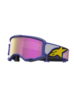 Alpinestars Vision 5 Schutzbrille Drag, Motocross-Schutzbrille, Lila und Pink, A-FLEX-Rahmen und RAM-AIR-Belüftung