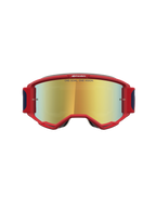 Alpinestars Vision 5 Drag Motocross Goggles, Red and Gold, A-FLEX frame with RAM-AIR ventilation and gold mirror lens.