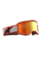 Alpinestars Vision 5 Rora veiligheidsbril, oranje en zilver, motorcrossbril met Mirror Red lens en A-FLEX urethaan frame