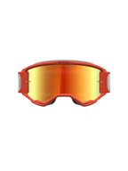 Alpinestars Vision 5 Rora veiligheidsbril, oranje motorcrossbril met zilveren spiegelglas en flexibel A-FLEX frame voor off-road racing.