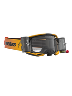 Alpinestars Vision 8 Amber Roll Off veiligheidsbril, geel en zwarte motocrossbril met heldere lens en roll-off systeem.