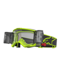 Masque Alpinestars Vision 5 Rora Roll Off, motocross, jaune fluo et noir, système Roll-Off intégré avec lentille claire.