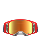 Alpinestars Supertech Fiftyfold Limited Edition, masque de motocross rouge et bleu, écran miroir rouge réfléchissant