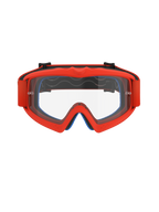 Alpinestars Vision Youth Corp Goggles, Motocross-Brille, Orange mit klarer Linse, leuchtend oranger Rahmen und passendes Band, blauer Gesichtsschaum innen sichtbar, klare Anti-Beschlag-Linse mit Abreißstiften, entwickelt für junge Fahrer, hochwertige Offroad-Rennbrille