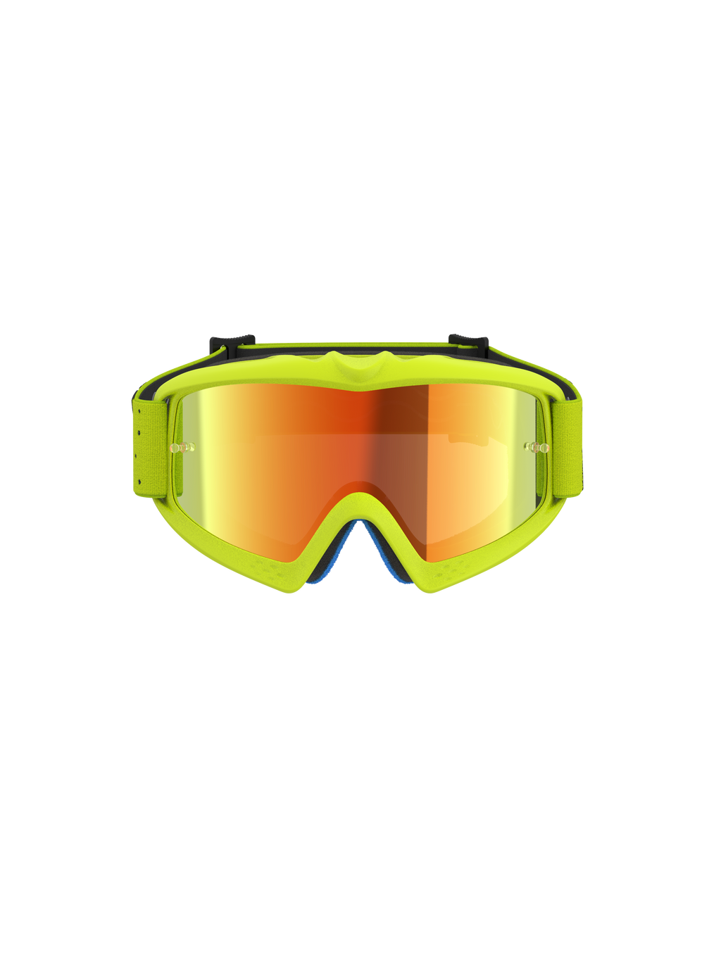 Alpinestars Vision Jugend-Schutzbrille Vesta, Motocross-Schutzbrille für junge Fahrer, Gelb Fluo mit rot verspiegelter Anti-Beschlag-Linse, Offroad-Zubehör