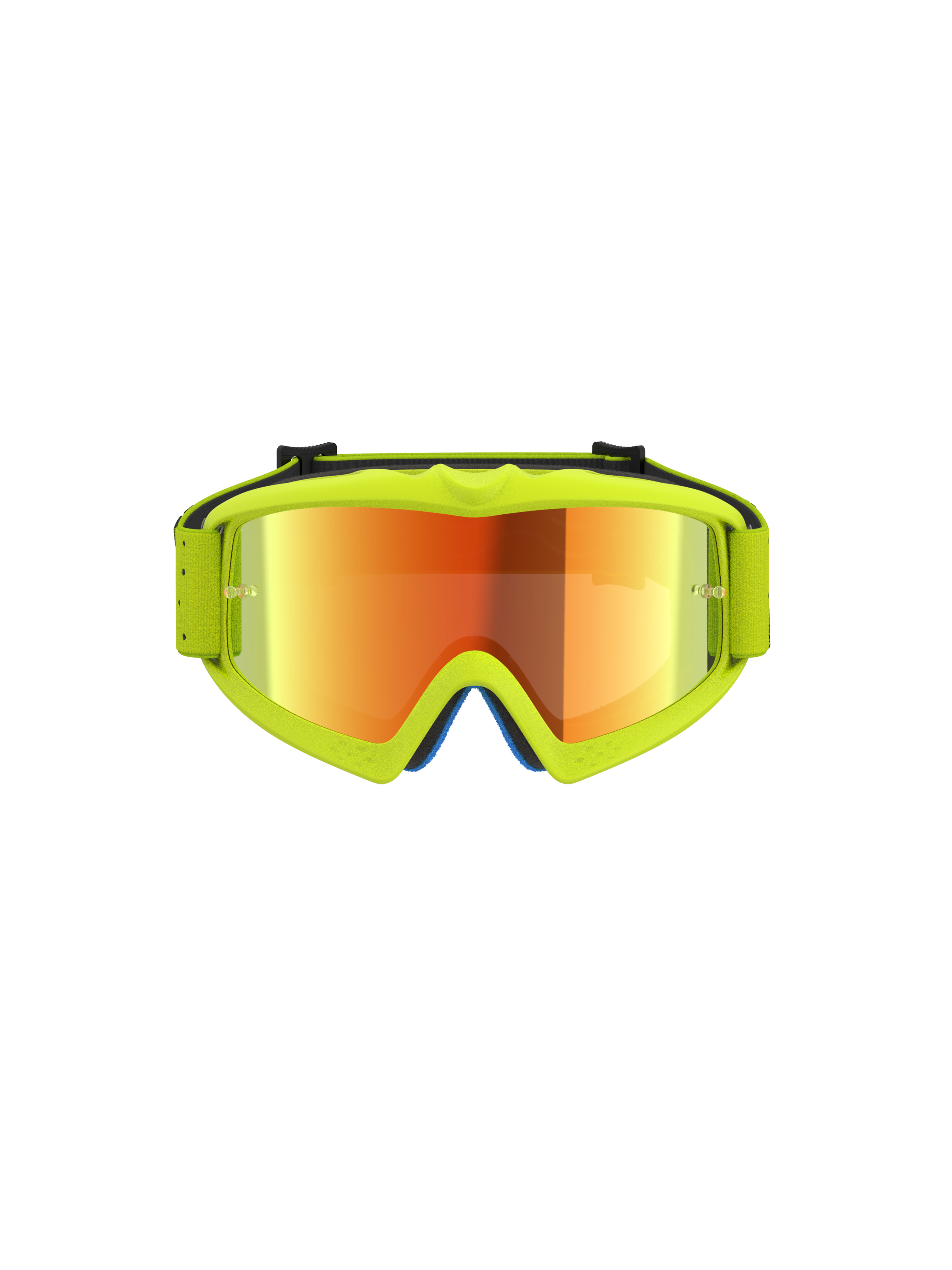 Alpinestars Vision Jugend-Schutzbrille Vesta, Motocross-Schutzbrille für junge Fahrer, Gelb Fluo mit rot verspiegelter Anti-Beschlag-Linse, Offroad-Zubehör