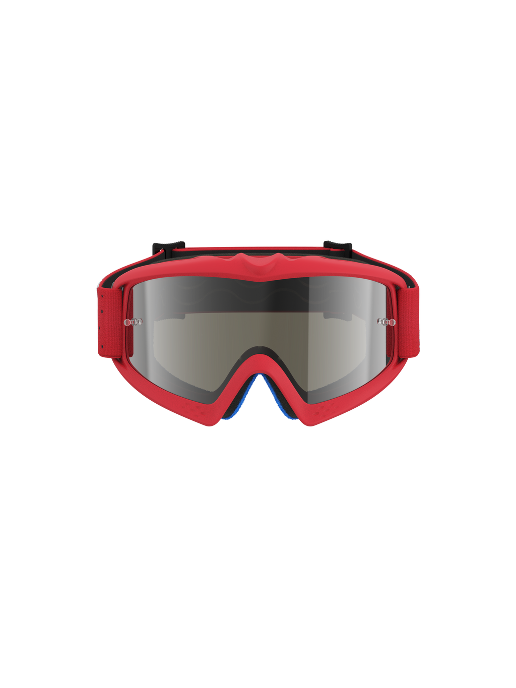 Alpinestars Vision Jeugd Vesta veiligheidsbril, motorcrossbril, rood fluo en zilveren spiegellens, anti-condens lens.