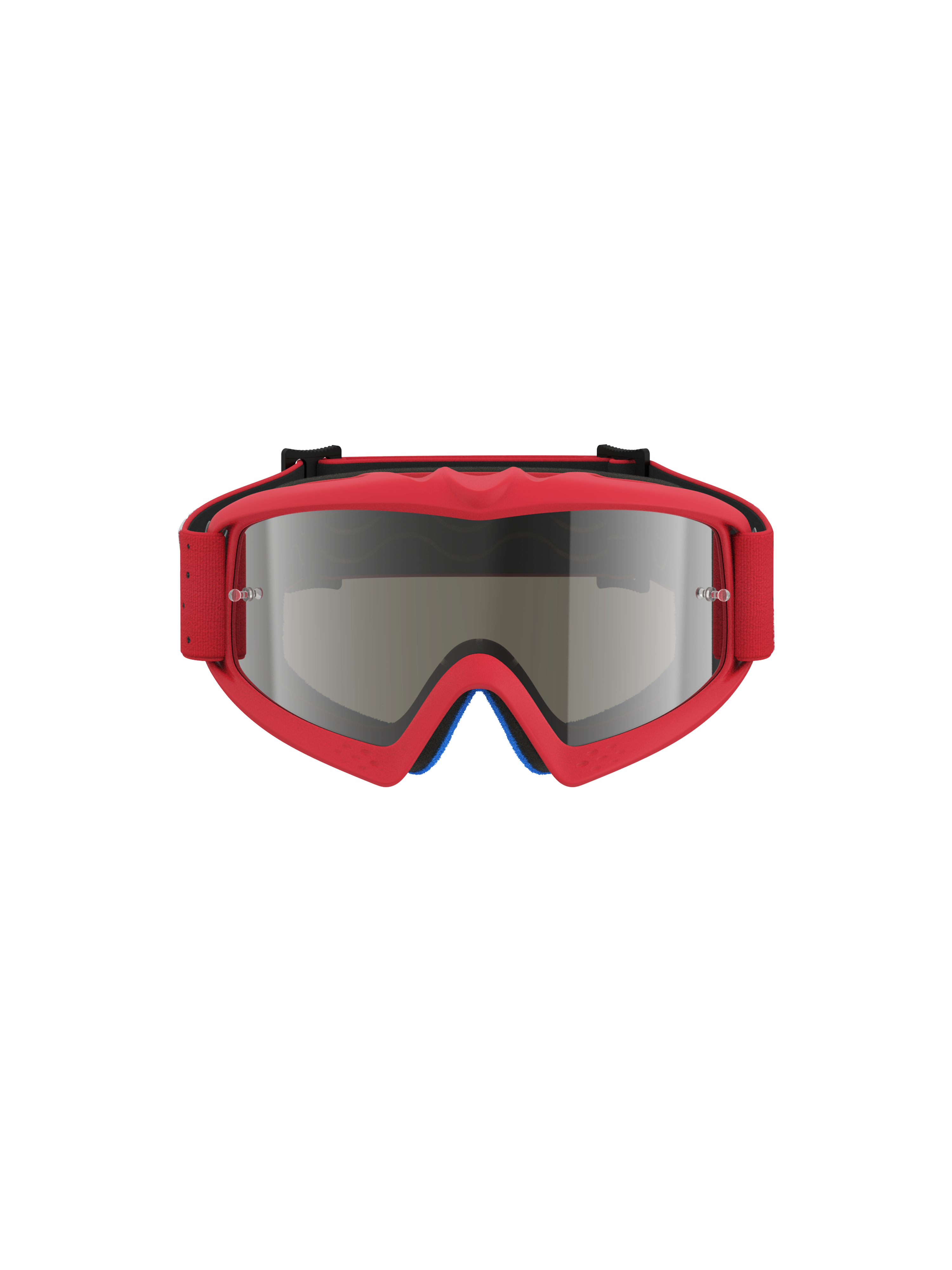 Alpinestars Vision Jeugd Vesta veiligheidsbril, motorcrossbril, rood fluo en zilveren spiegellens, anti-condens lens.