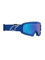 Alpinestars Jeugd Vision Vesta veiligheidsbril, blauw en witte motorcrossbril met spiegelende lens, CE-gecertificeerd