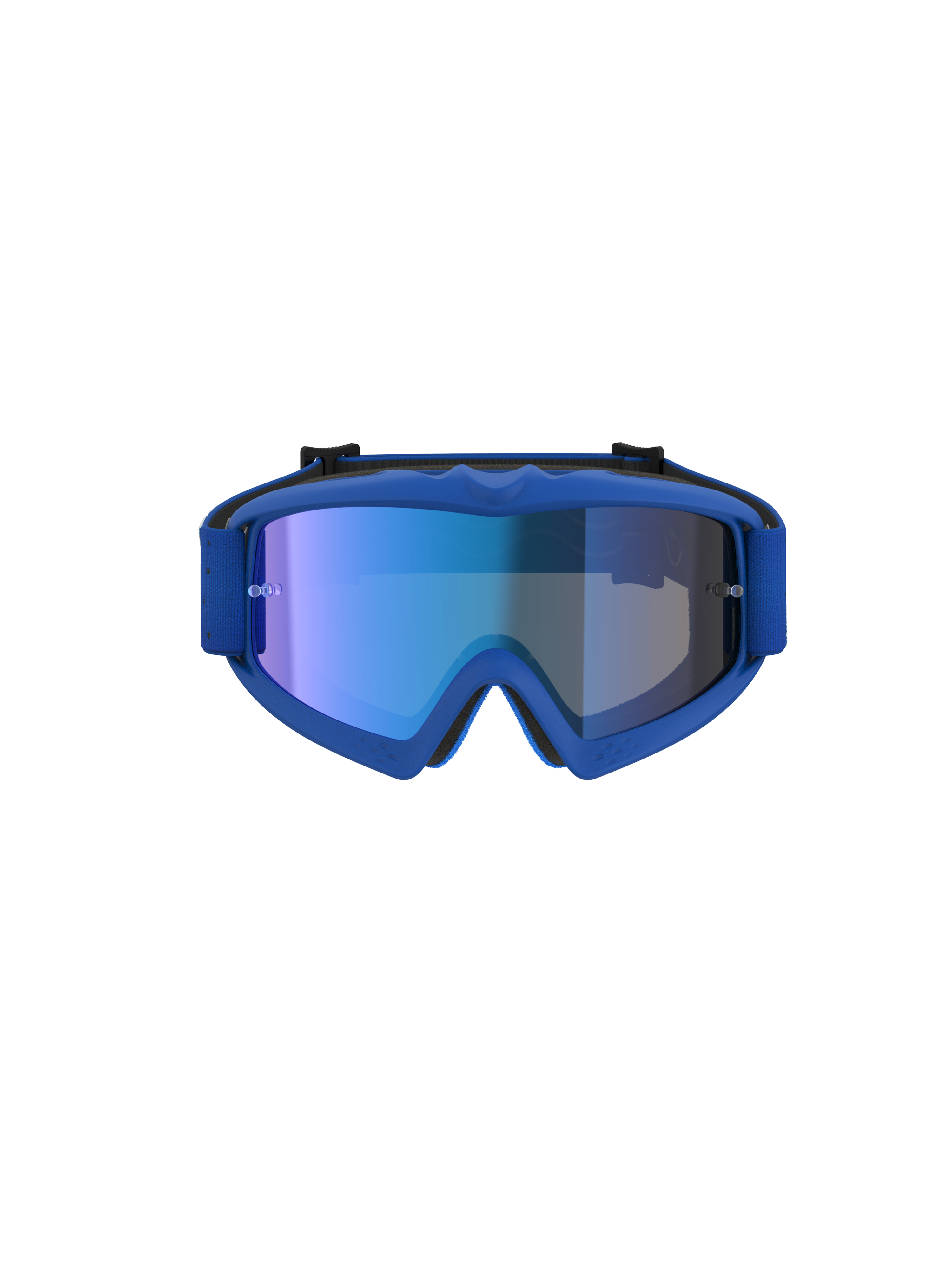 Alpinestars jeugd Vision Vesta veiligheidsbril, blauwe motocrossbril voor kinderen met spiegelende blauwe lens, anti-condens en UVA-bescherming, CE-gecertificeerd voor off-road rijden.