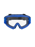 Masque Vision Junior Blaze Alpinestars, masque de motocross pour enfant, monture bleue avec écran clair, doté d'une monture flexible bleue A-FLEX, d'un écran en polycarbonate anti-buée avec supports pour tear-off et d'un bandeau tissé bleu assorti, conçu pour les jeunes pilotes et le tout-terrain