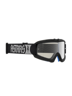 Alpinestars Vision Jeugd Atrox veiligheidsbril voor motocross met zwart frame en zilveren spiegelende anti-condenslens.