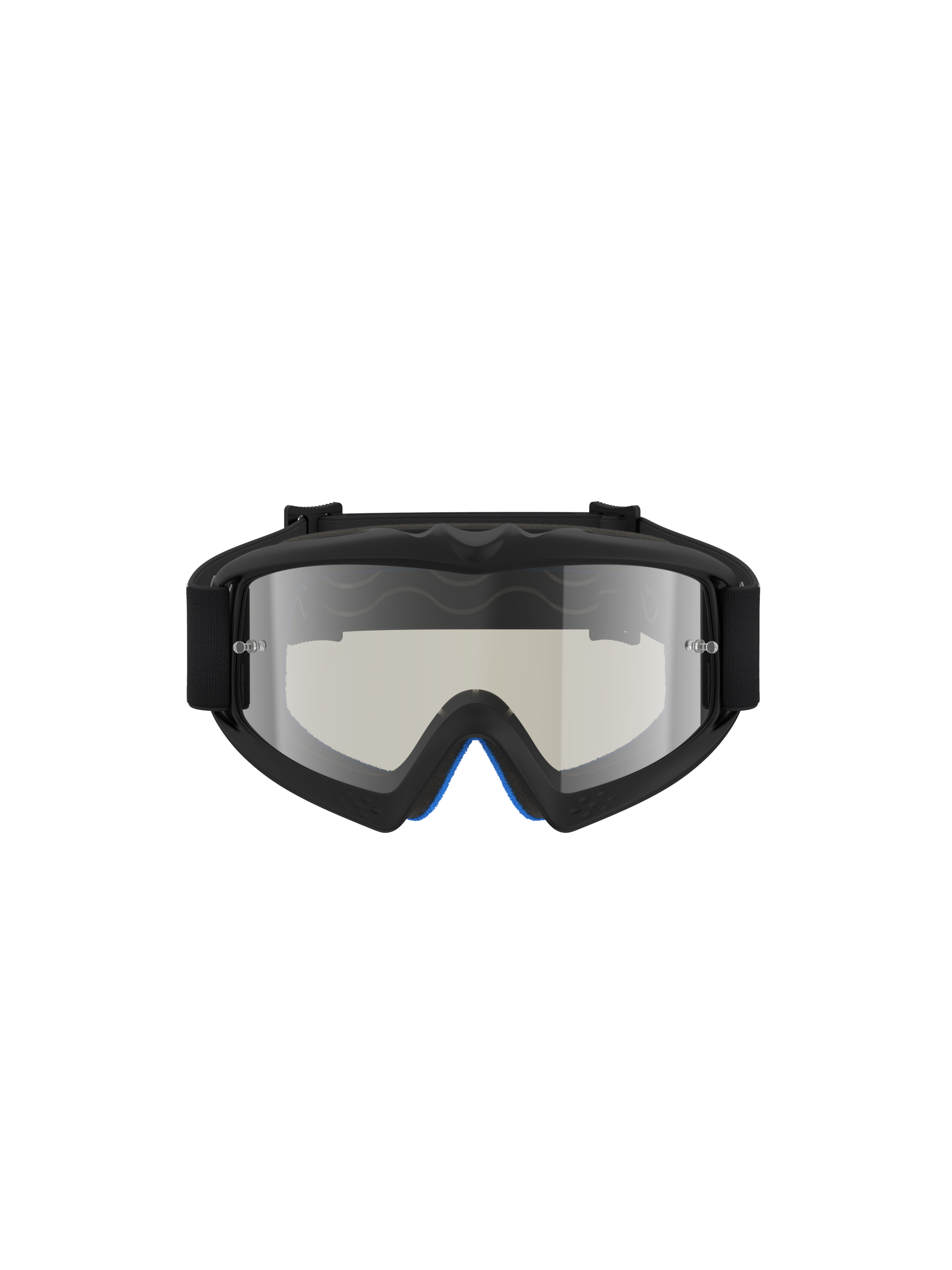 Alpinestars Vision Jeugd Atrox veiligheidsbril voor motorcross, zwart frame en zilveren spiegelende lens.