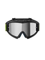 Alpinestars Vision Youth Hollow Schutzbrille, Motocross-Brille, Anthrazit und Neongelb, silber verspiegelte Linse, mit flexiblem Rahmen, Tear-off-Halterungen und verstellbarem Gurt mit Neon-Akzenten, spezielles Design für Jugendliche für den Offroad-Rennsport