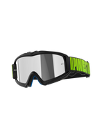 Alpinestars Vision Youth Hollow Brille, Jugend-Motocross-Brille, Anthrazit und Fluo-Gelb, mit Mirror-Silver-Glas, schwarzes Band mit leuchtend gelbem Branding, Hochleistungs-Schutzbrille für jugendliche Offroad-Fahrer