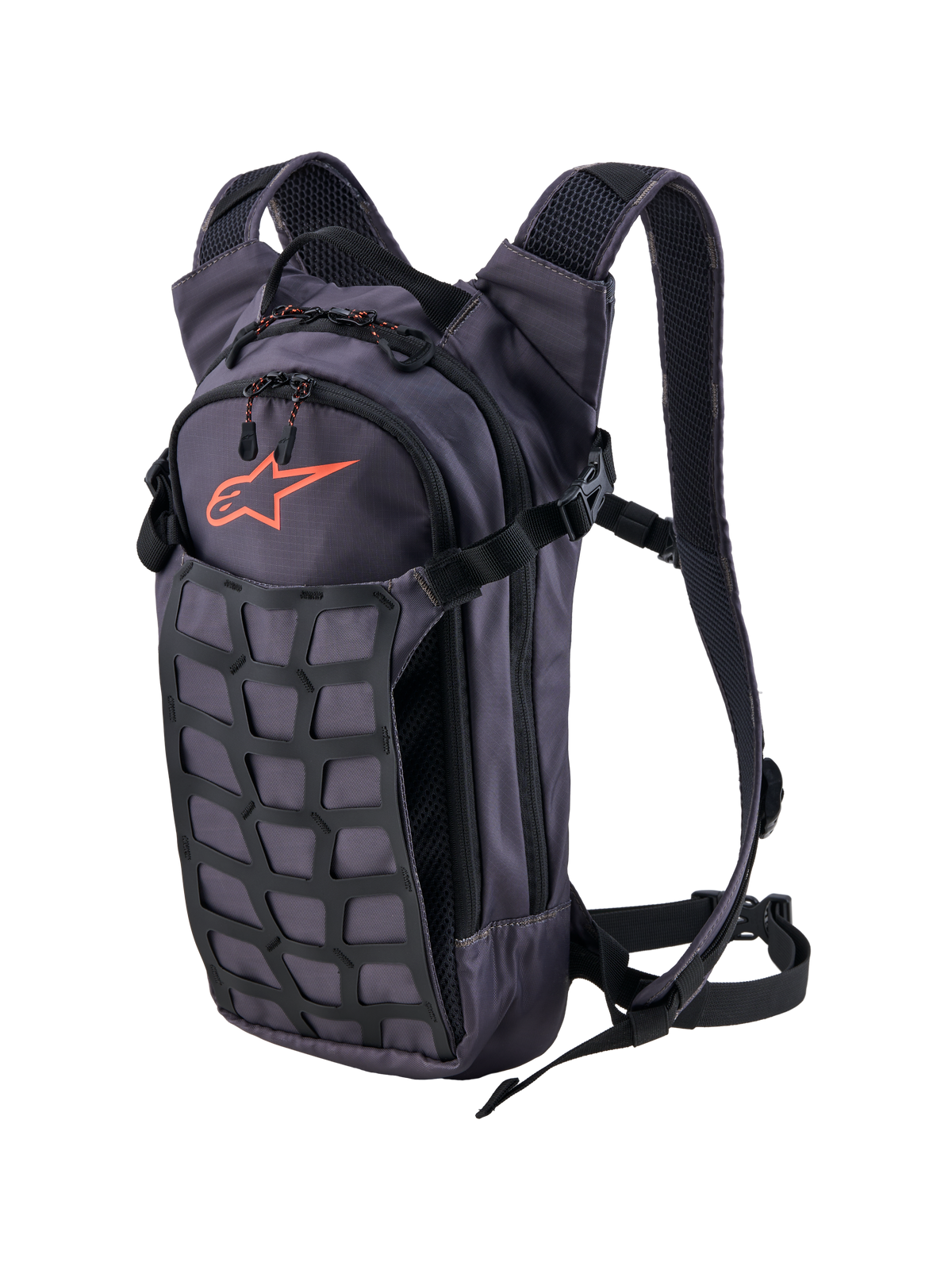 Alpinestars AT-9 Backpack, Versatile Motocross and Everyday Carry Bag, Walnut Deep Gray and Black with Orange Accents, Durable Woven Textile Construction, Padded Mesh Straps and Front Utility Grid