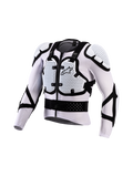 Veste de protection Alpinestars Bionic Action V3, armure motocross blanche et noire, maille respirante, technologie A-Morph.