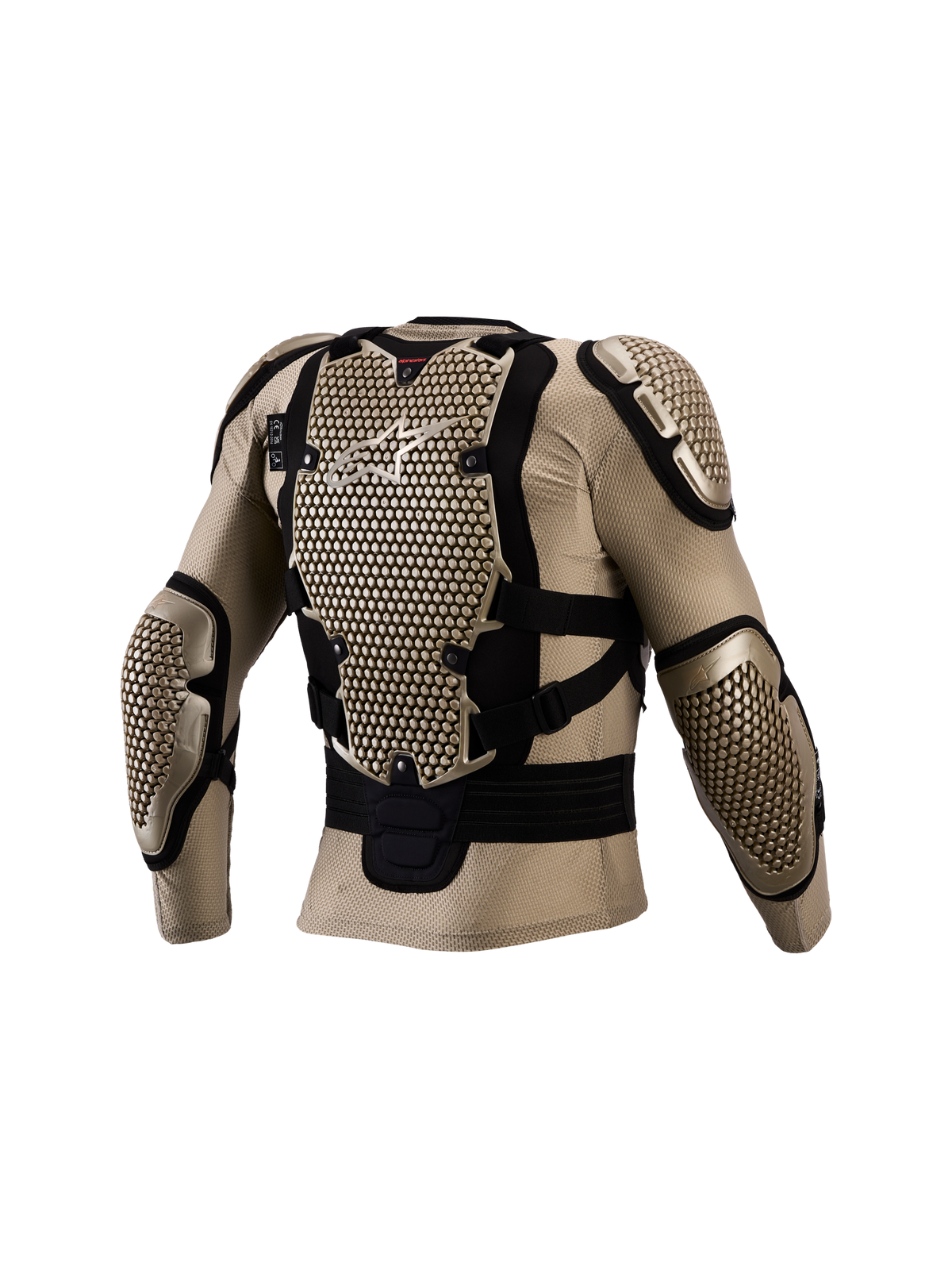 Alpinestars Bionic Action V3 beschermjas voor motocross, heren, aluminium en zwart, CE-gecertificeerde rugbescherming.
