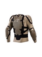 Alpinestars Bionic Action V3 beschermjas voor motocross, heren, aluminium en zwart, CE-gecertificeerde rugbescherming.