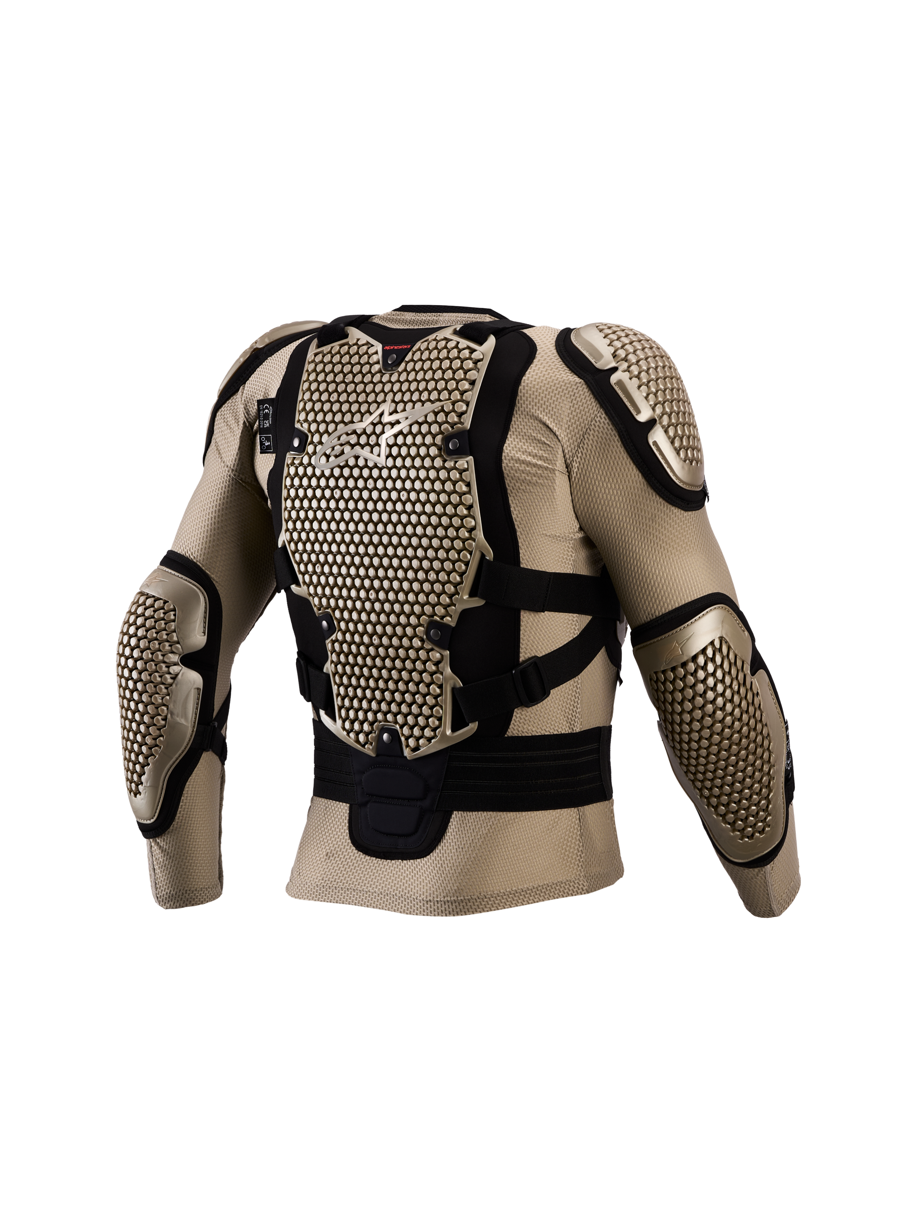Alpinestars Bionic Action V3 beschermjas voor motocross, heren, aluminium en zwart, CE-gecertificeerde rugbescherming.