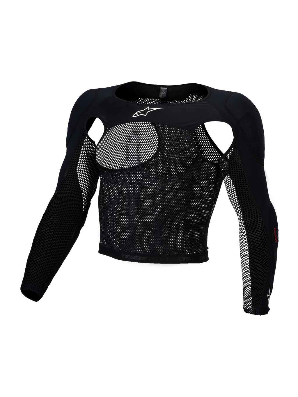Alpinestars Bionic Race beschermingstop, motorcrossbescherming voor heren, zwart, stretch mesh met CE Level 1 A-Morph beschermers.