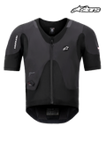 Alpinestars Tech-Air® 5 Plasma Systeem, motorairbag onderbroek of onderjas, zwart, CE-gecertificeerde bescherming voor het bovenlichaam met ademend monolaags stretch-mesh en geïntegreerde Nucleon PLASMA rugbeschermer, vooraanzicht