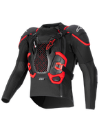 Alpinestars Tech-Air Off-Road System, motorcycle off-road airbag and protection jacket, Black and Red, textile construction with integrated Nucleon CELL chest and back protection