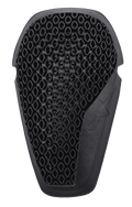 Alpinestars Nucleon Flex Plus Knee Protectors, Black, motorcycle armor insert featuring a ventilated open-cell honeycomb structure, ergonomic shape with embossed star logo, flexible and low-profile design for impact protection