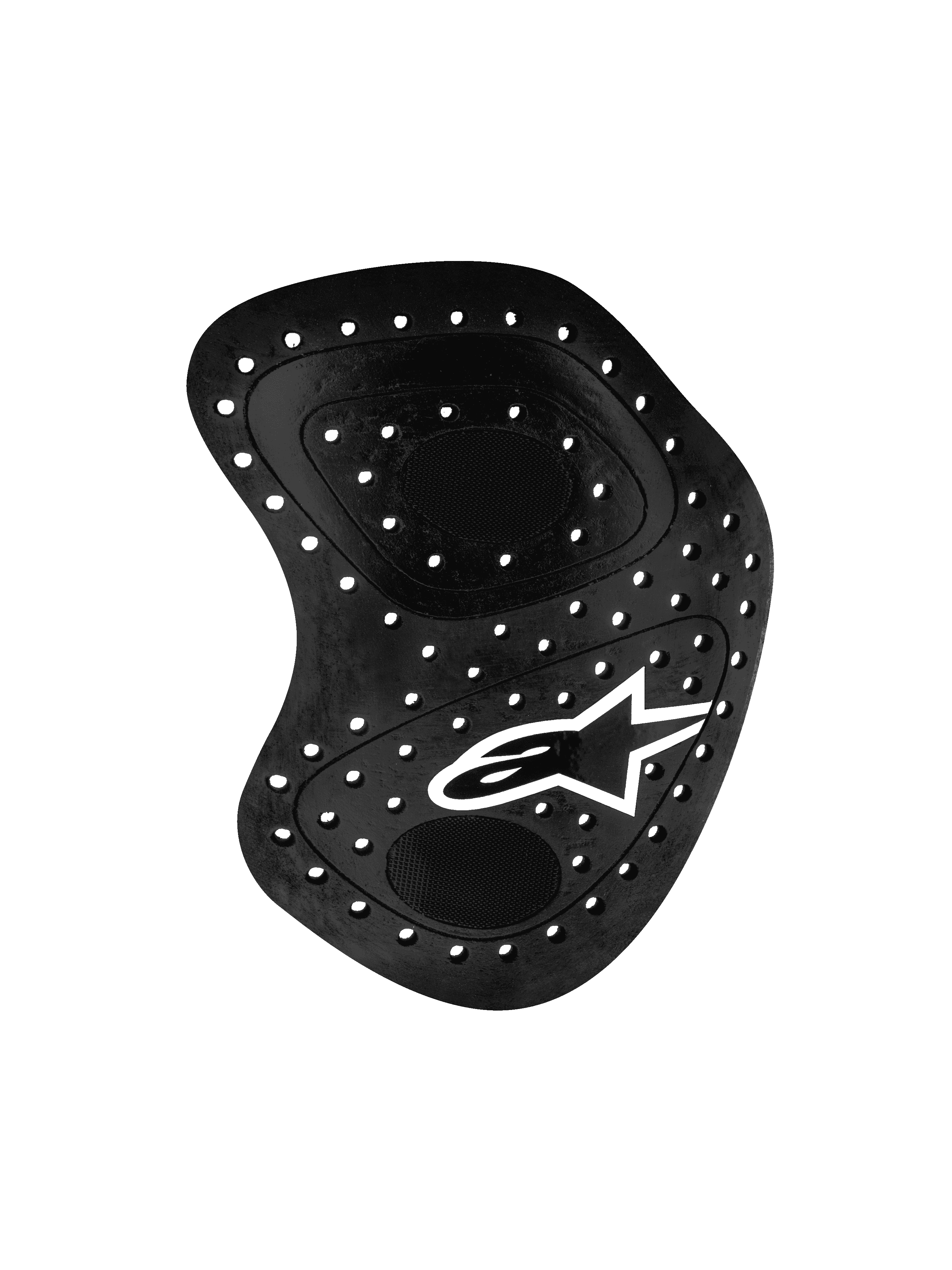 Alpinestars Nucleon Racing Kr-Hr heupbeschermer, zwart, motorrace heupbescherming met ventilatiegaten en wit sterlogo, ergonomisch ontwerp met gelaagde constructie