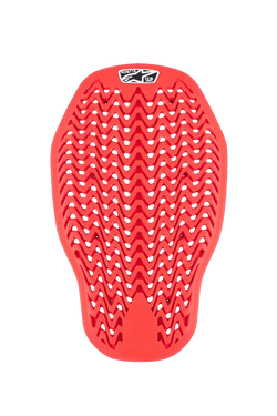 Alpinestars Nucleon Plasma Back Protector Insert, Motorcycle Back Protector, Red, flexible zigzag mesh design with ventilation holes, CE Level 2 certified impact protection, ergonomic insert for riding jackets